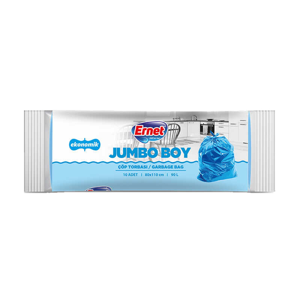 Ernet Jumbo Boy Çöp Torbası 80*110 Cm 10’lu