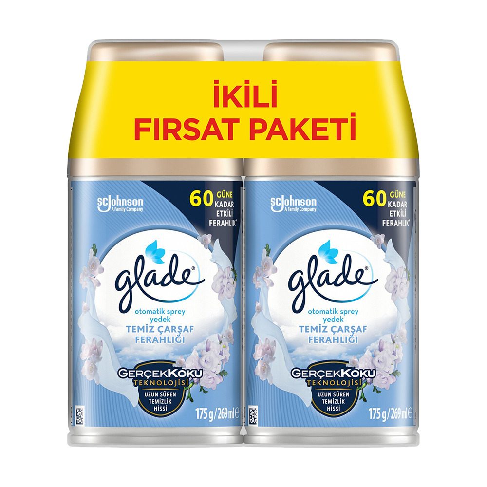 Glade Yedek Sprey 2*269 Ml Temiz Çarşaf Ferahlıği