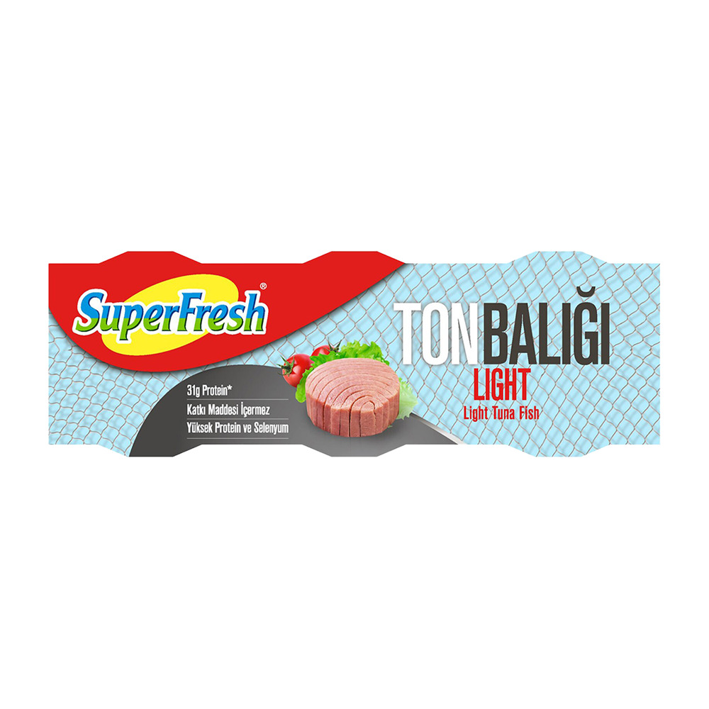 SuperFresh Ton Light 3*75 Gr Büyük Dilim