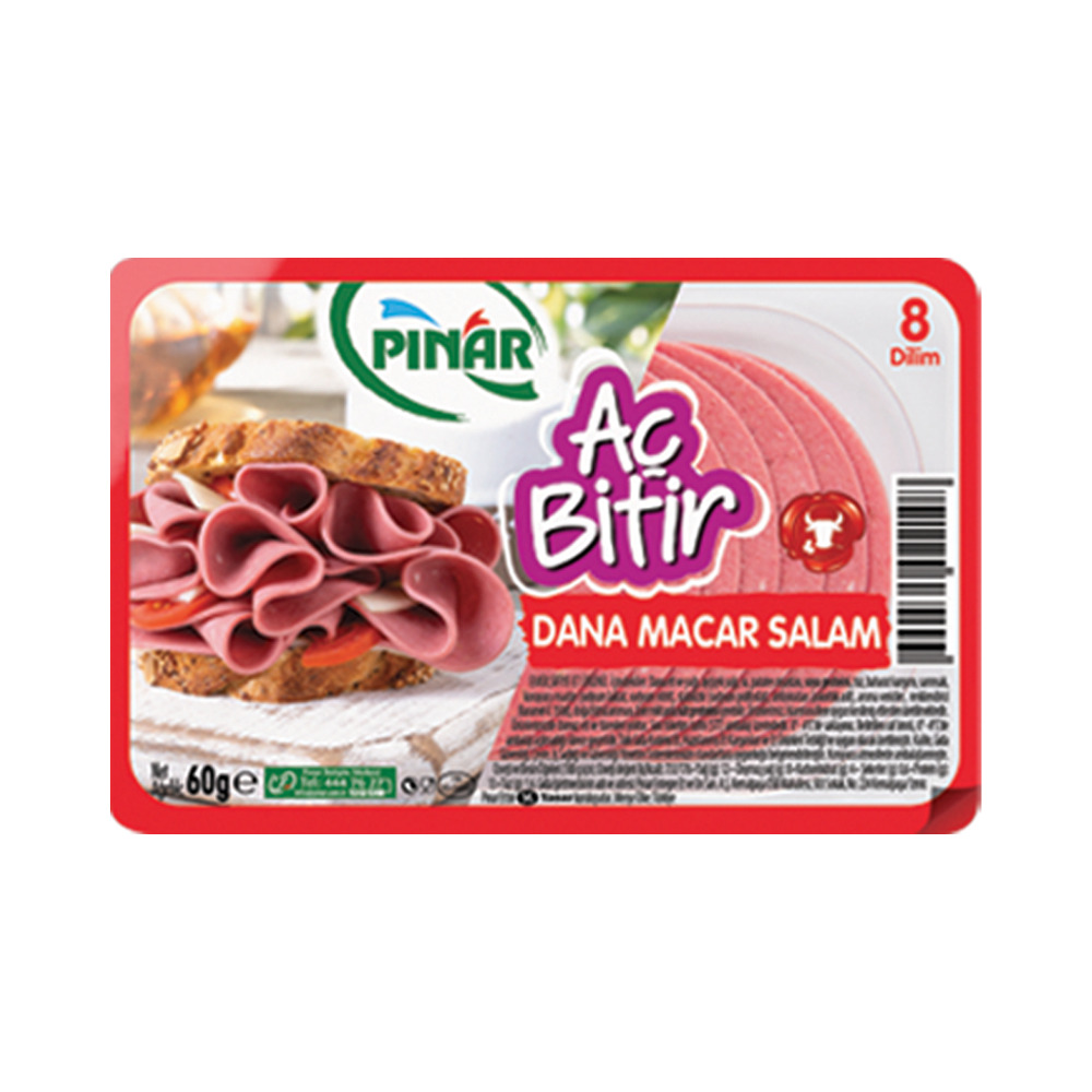 Pınar Aç Bitir Macar Dana Salam 60 Gr