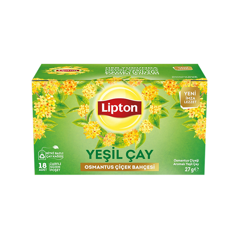 Lipton Yeşil Çay Osmantus Çiçek Bahçesi Osmantus Çiçeği Aromalı yeşil Çay 18'Li