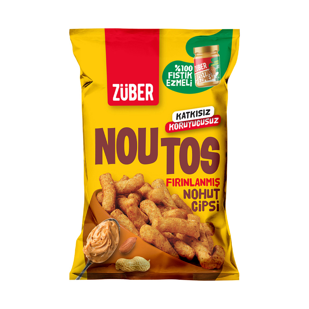 Züber Noutos%100 Yer Fıstığı Ezmeli Nohut Cips 55Gr