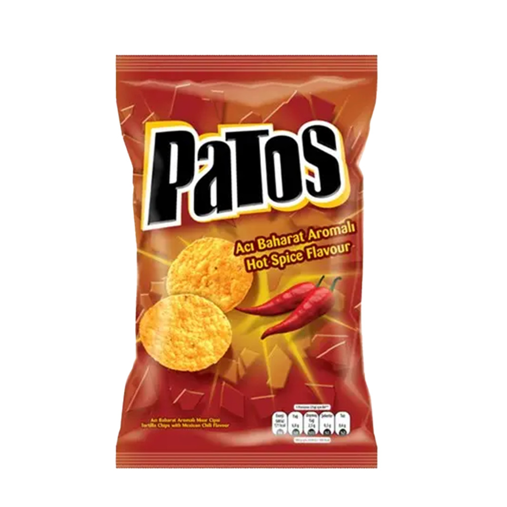 Patos Mısır Cipsi 195 Gr Acı Baharat Aromalı