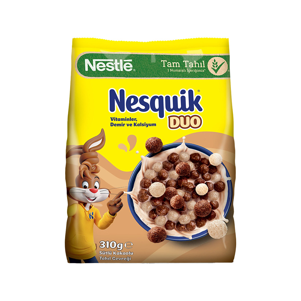 Nestle Nesquik Duo Çikolatalı Bugday ve Mısır Gevreği 310 Gr 