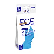 Ece Pudrasız Mavi Nitril Eldiven 10'lu