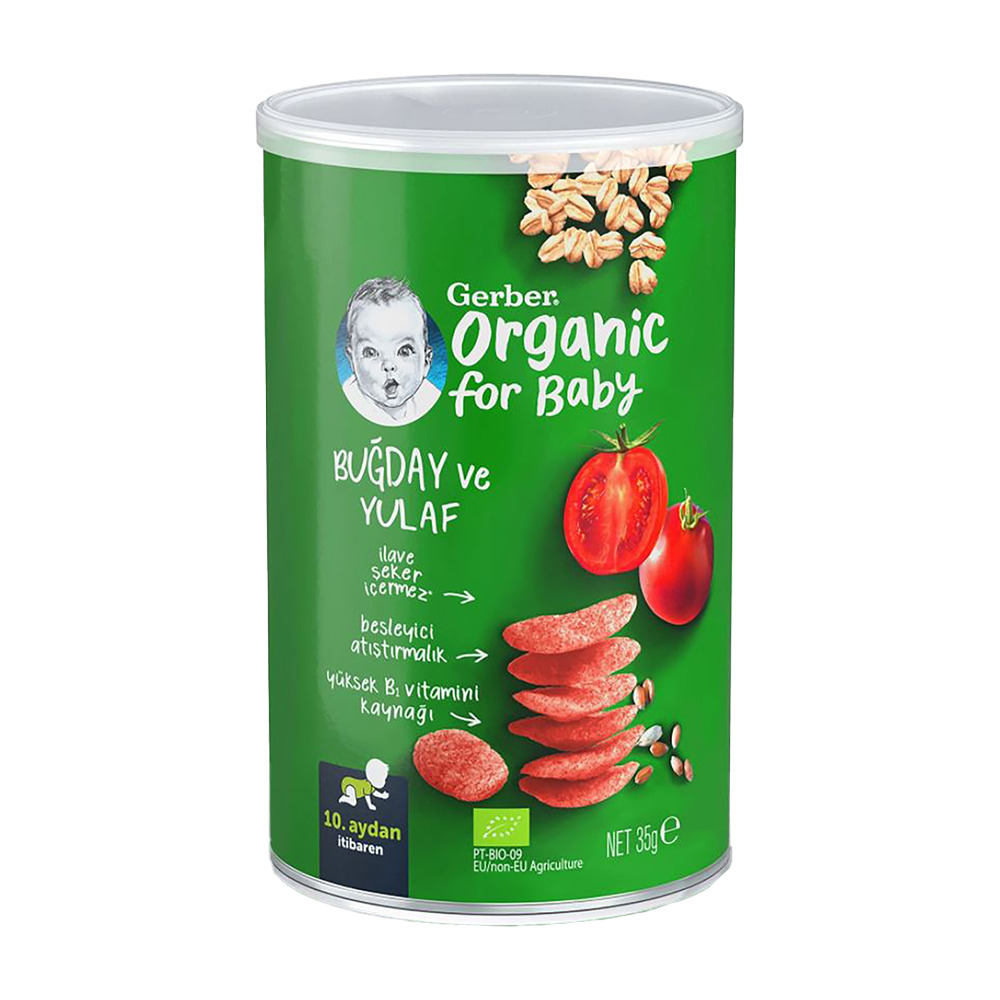 Gerber Organic Atıştırmalık 35Gr Domates Soğanlı 