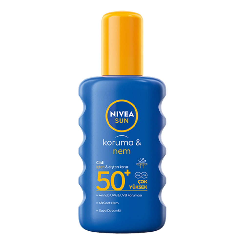 Nivea Sun SPF 50+ Koruma & 48 Saat Nemlendirme Güneş Kremi Sprey 200 Ml