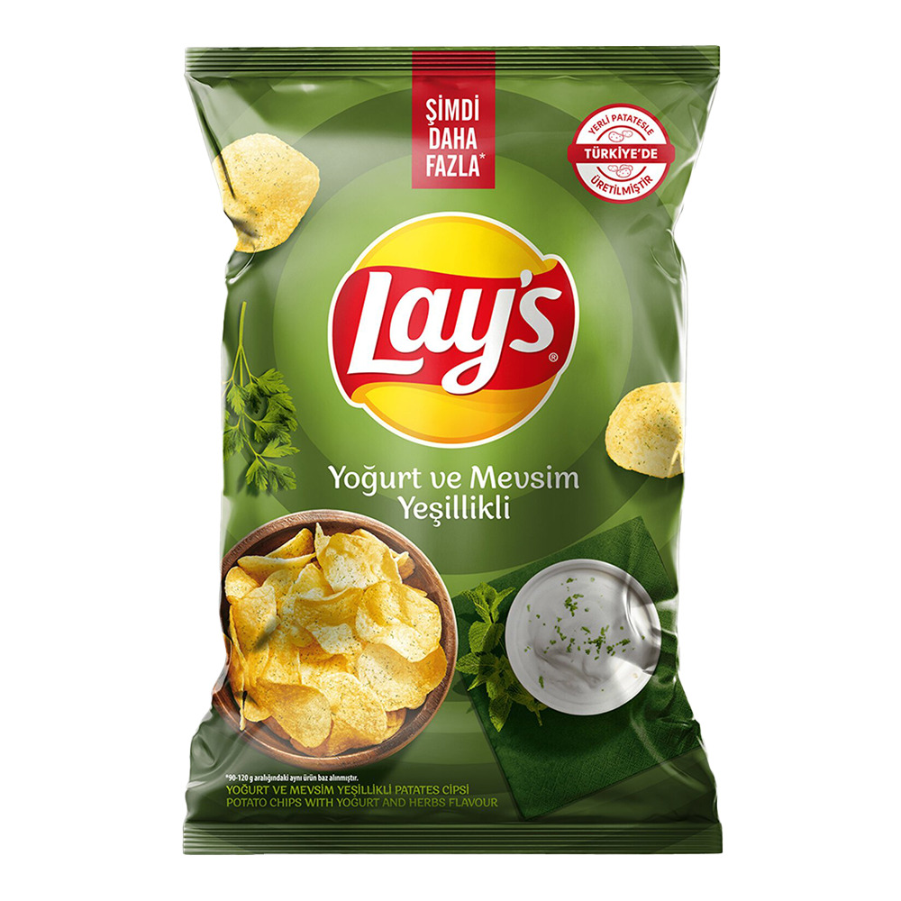 Lays Patates Cipsi 125Gr Yoğurt ve Mevsim Yeşillikli