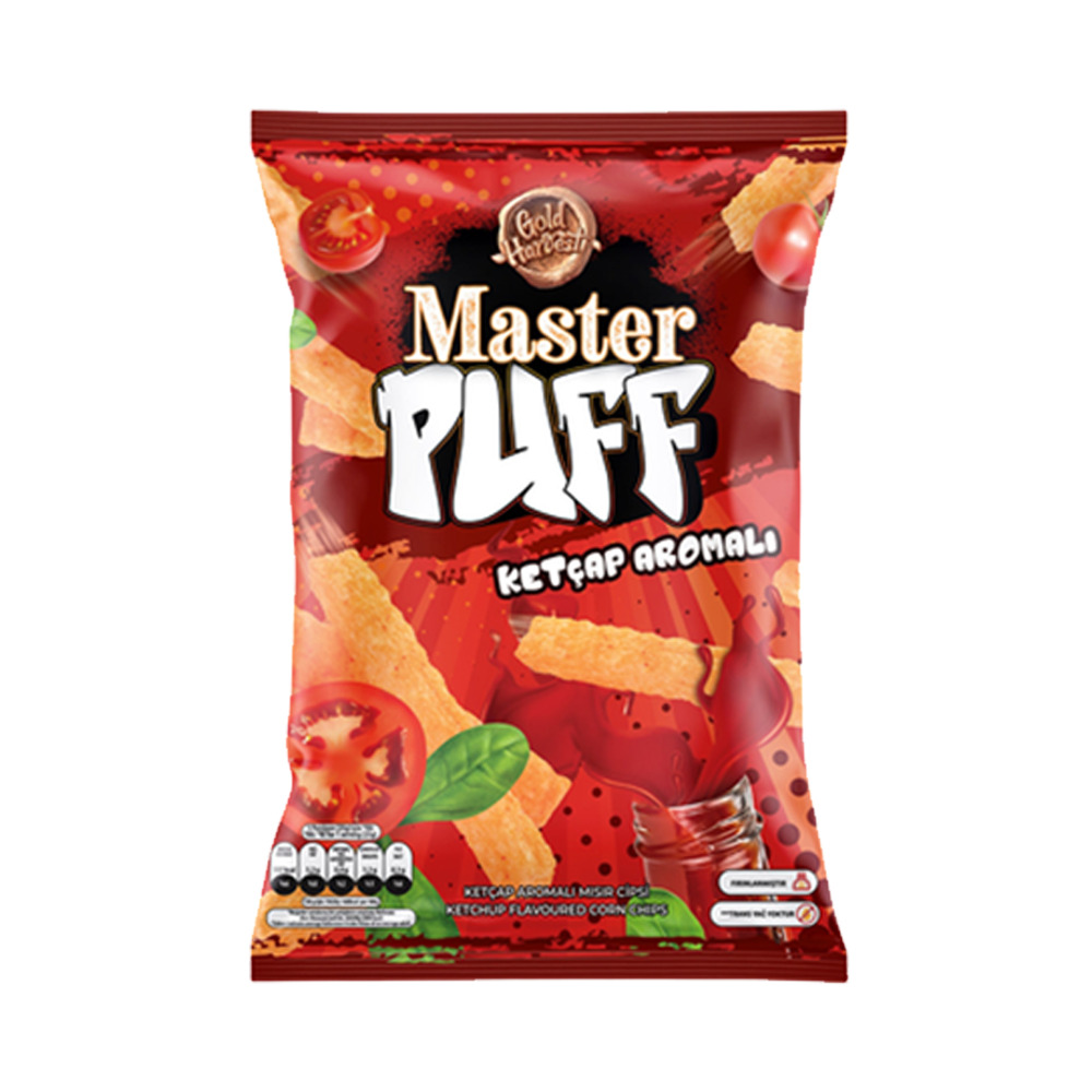 Master Puff Ketçap Aromalı Mısır Cipsi90 Gr.