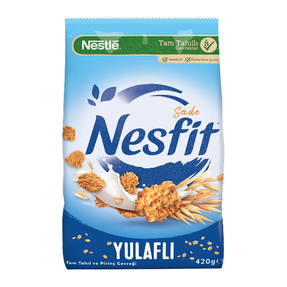 Nestle Nesfit Sade Tam Buğday ve Pirinç Gevreği 420 Gr