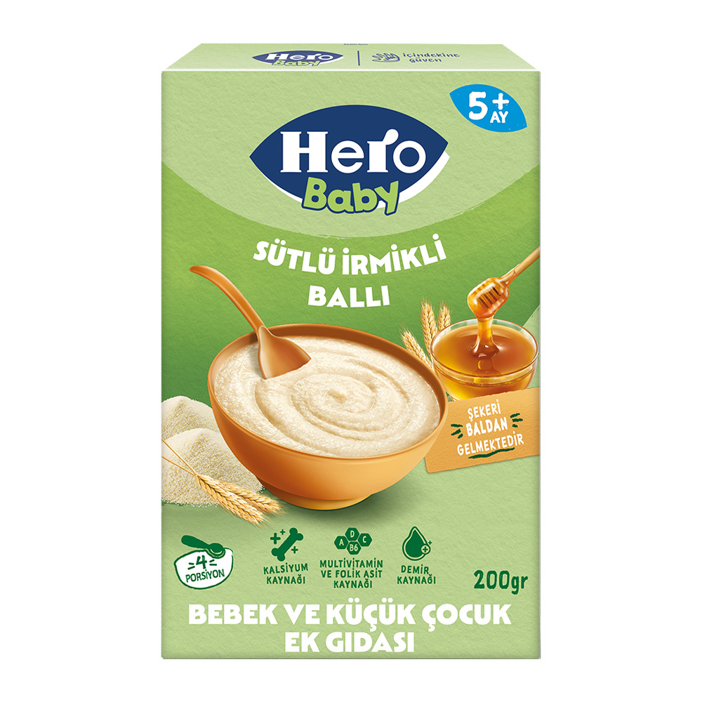 Hero Baby Bebe Mama 200G Sütlü Ballı İrmikli