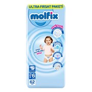 Molfix Çocuk Bezi 62 Li No:6 18+Kg Ultra Fırsat Paketi