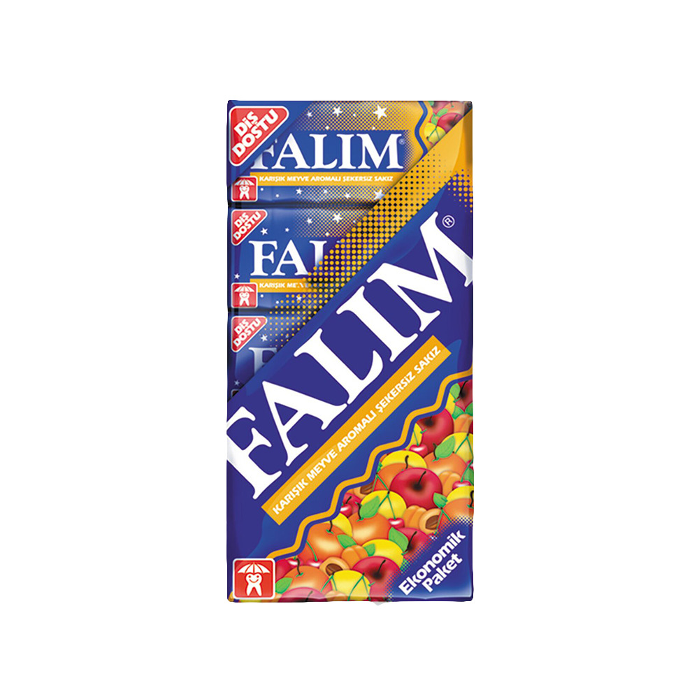 Falım Karışık Meyve Aromalı Şekersiz Sakız 5*5’li 35 Gr 