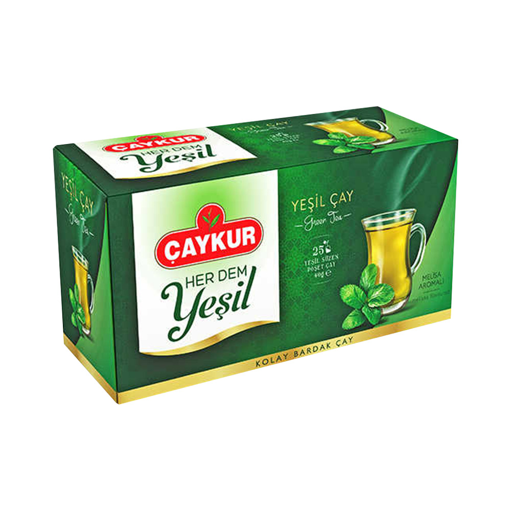 Çaykur Her Dem Melisalı Yeşil Çay 25’li 40 Gr.