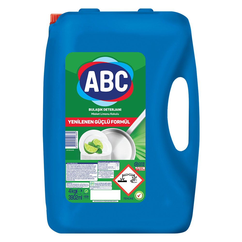 Abc Misket Limon Sıvı Bulaşık Deterjanı 4 Kg