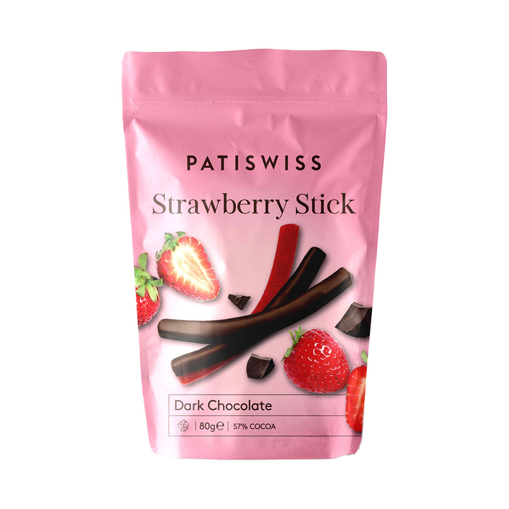 Patiswiss Çikolata Stick Bitter Kaplı Çilek 80Gr