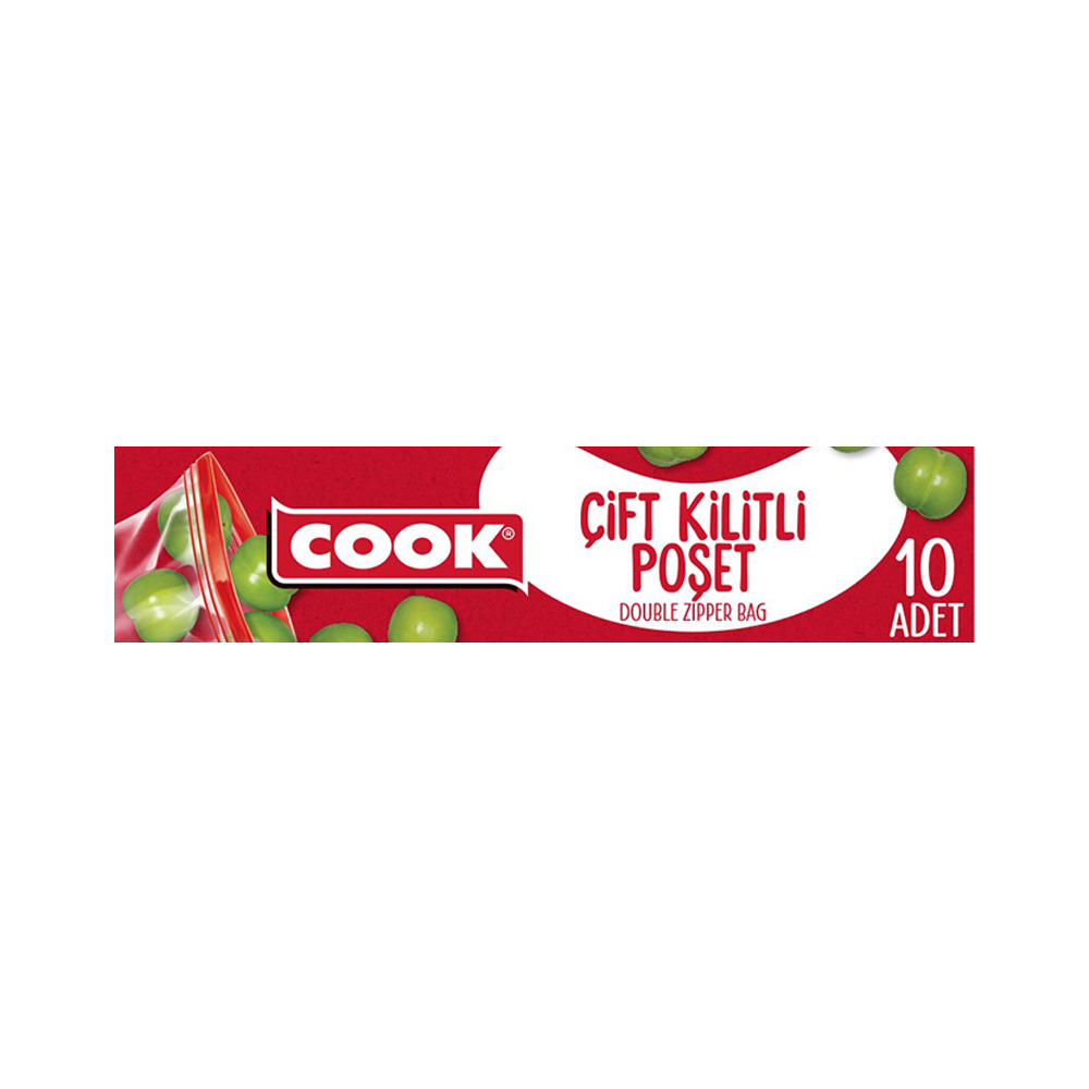 Cook Çift Kilitli Poşet 19*25 Cm 10 Lu