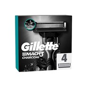 Gillette Mach3 Charcoal Yedek Tıraş Bıçağı 4`lü