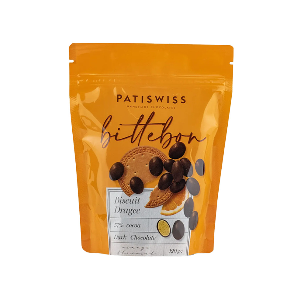 Patıswıss Bittebon Portakal Aromalı Çikolata Kaplı Bisküvi Draje 120Gr