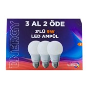 Ledline Led Ampül 3'Lü 9 W