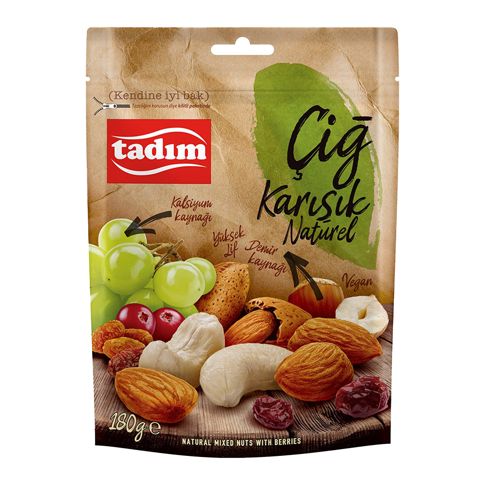 Tadım Karışık Çiğ Kuruyemiş 180G Naturel