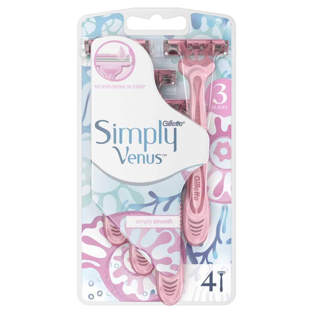 Gillette Tıraş Bıçağı Venus Simply3 4'Lü