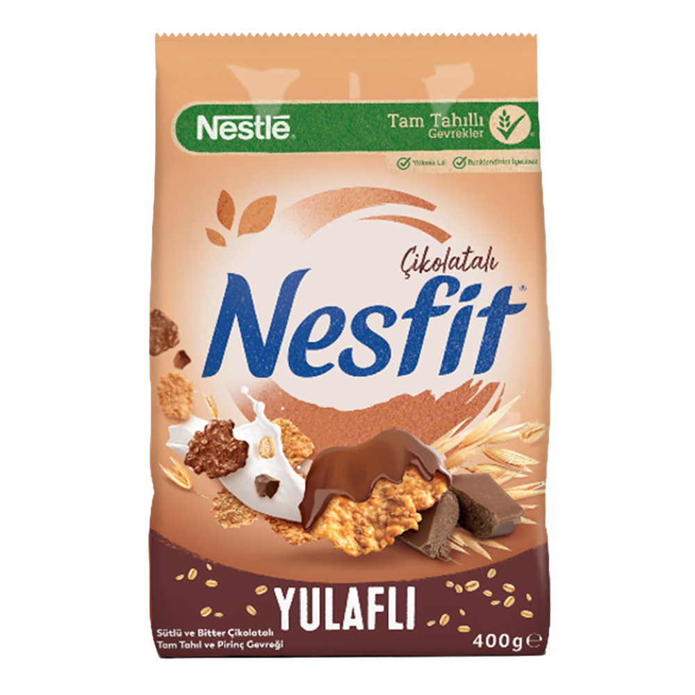 Nestle Nesfit Çikolatalı Tam Buğday ve Pirinç Gevreği 400 Gr