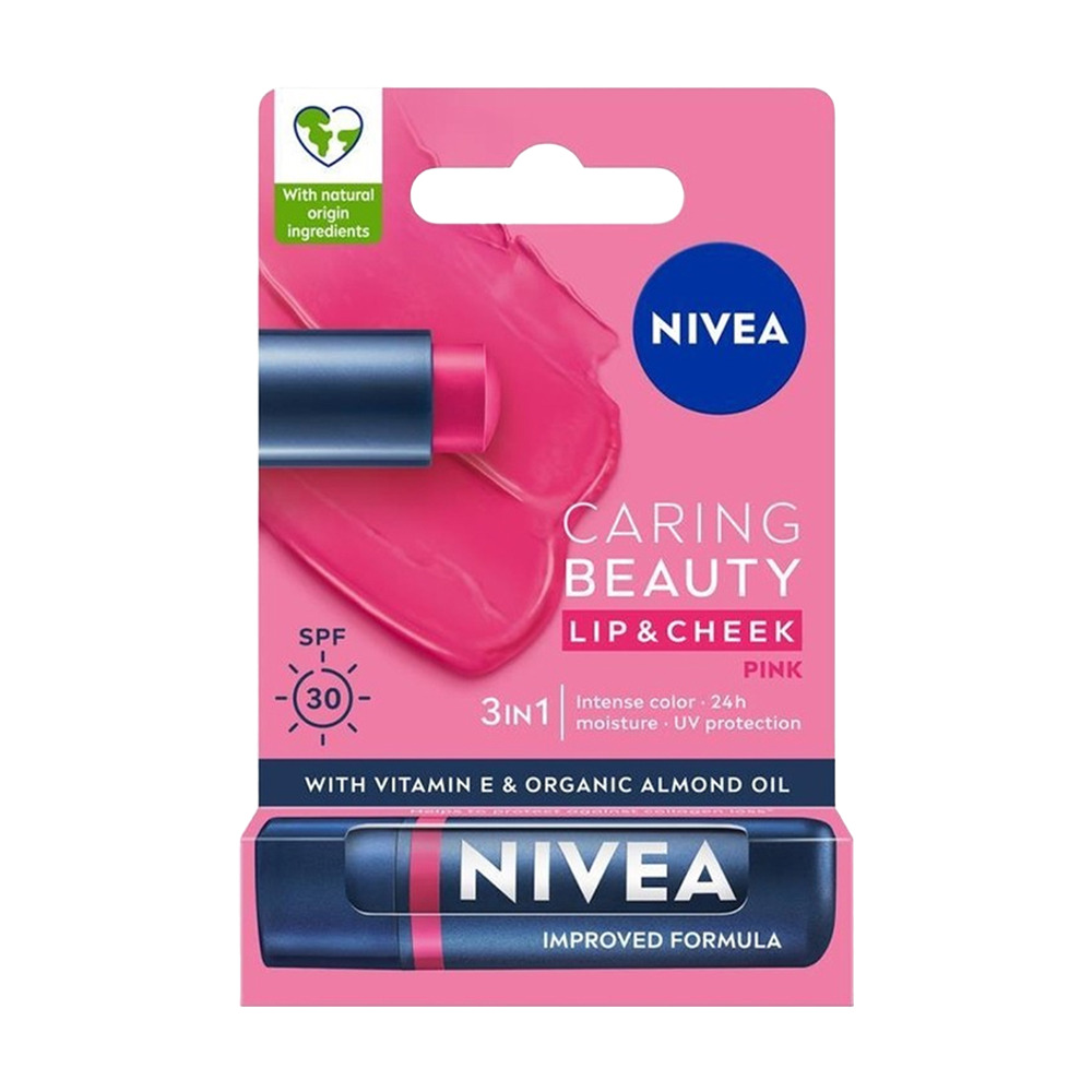 Nivea Caring Beauty Lip Cheek Yanak Dudak Renklendirici Kremi 4,8G Pink