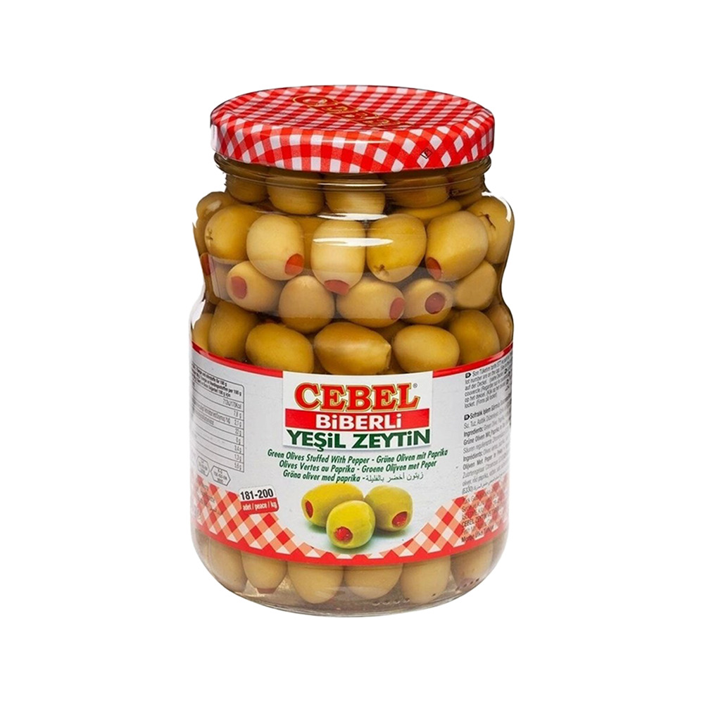 Cebel Yeşil Zeytin 400 Gr Biberli