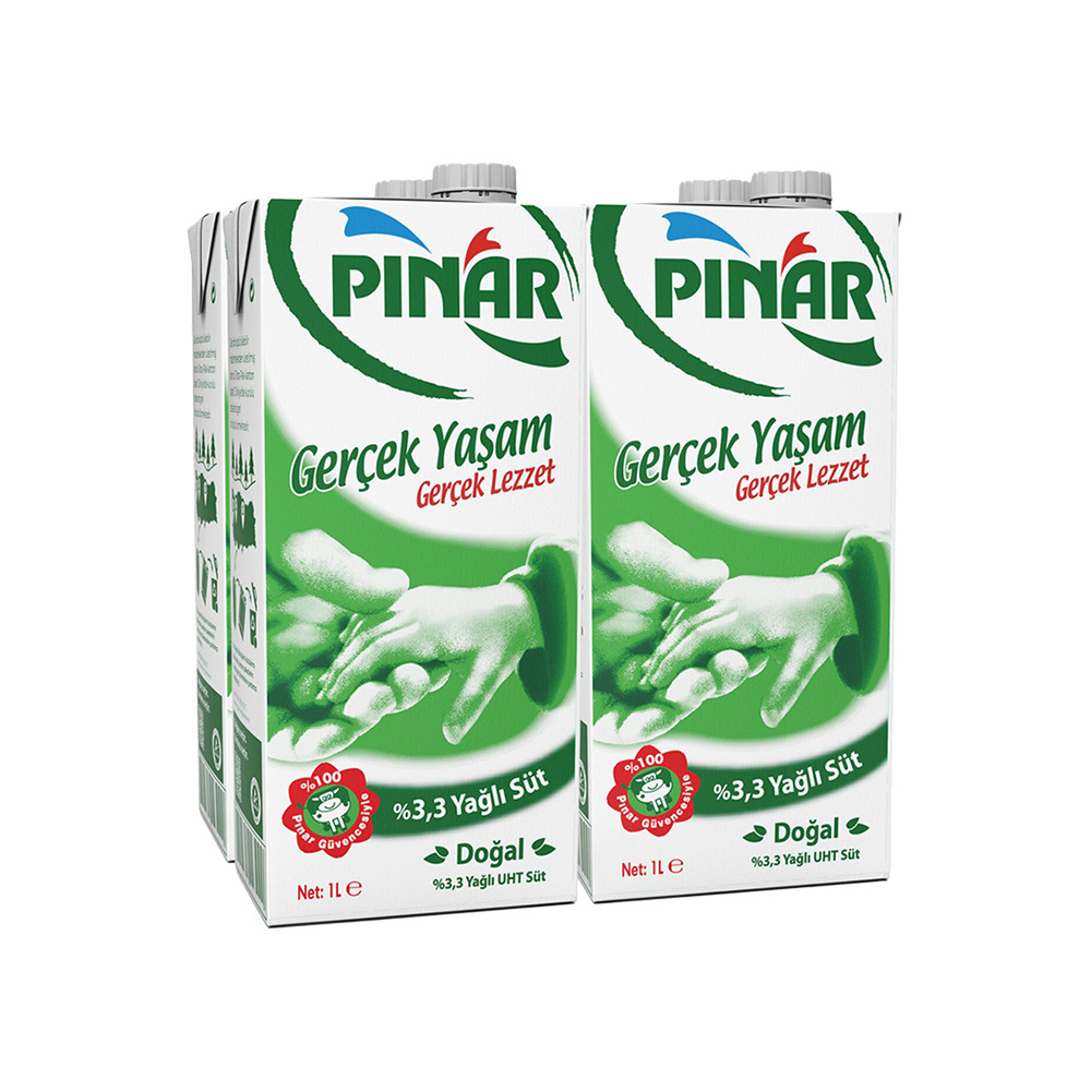 Pınar Süt 4’lü 1 Lt % 3,3 Yağlı