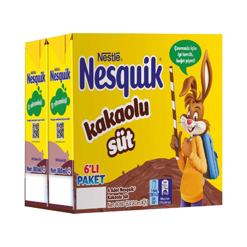 Nestle Kakaolu Süt Nesquik 6*180 Ml 