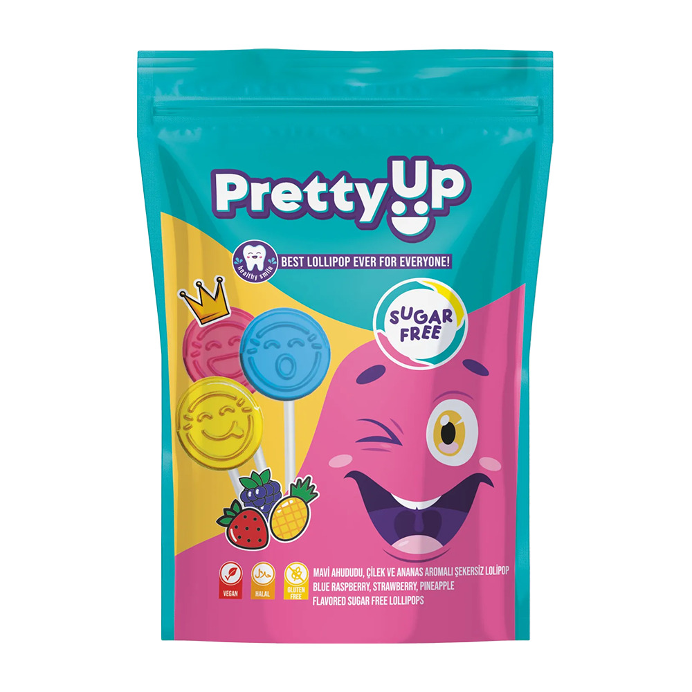 PrettyUp Meyve Aromalı Lolipop 55 Gr Şekersiz