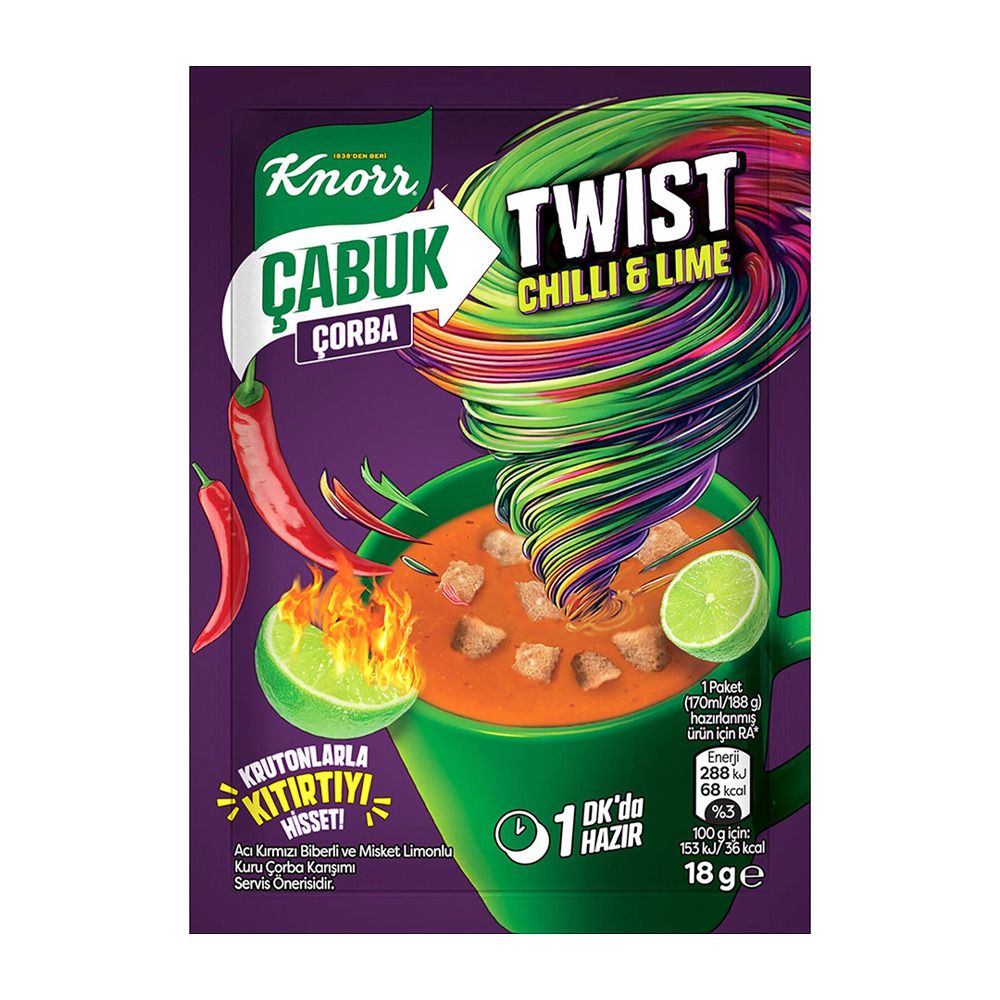 Knorr Çabuk Çorba Twist Chilli&Lime 18Gr