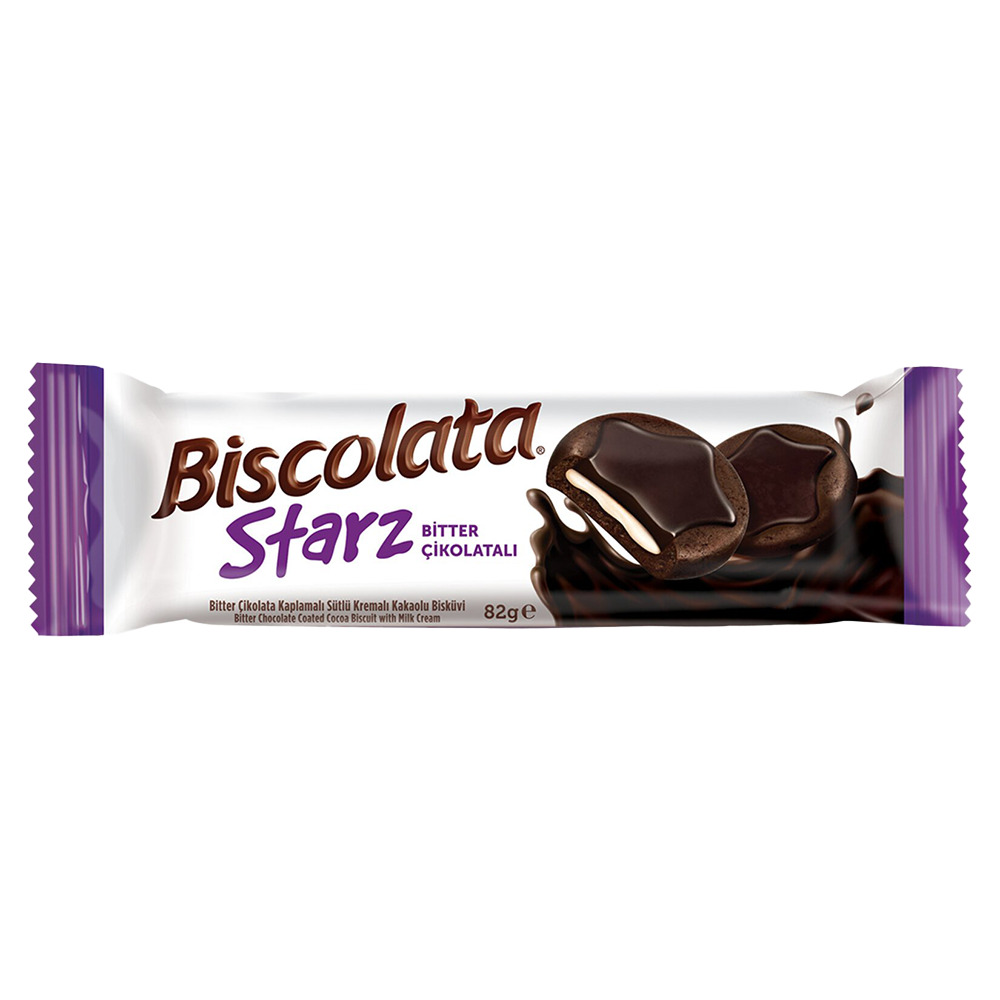 Şölen Biscolata Starz Bitter Çikolatalı Bisküvi 82 Gr 