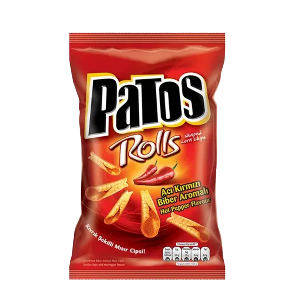 Patos Rolls Mısır Cipsi 195 Gr Acılı