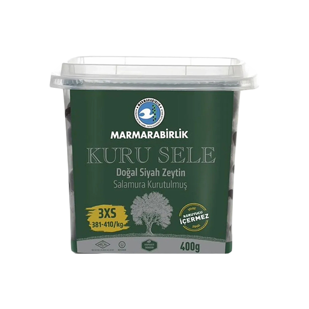 Marmara Birlik Kuru Sele Siyah Zeytin 400 Gr
