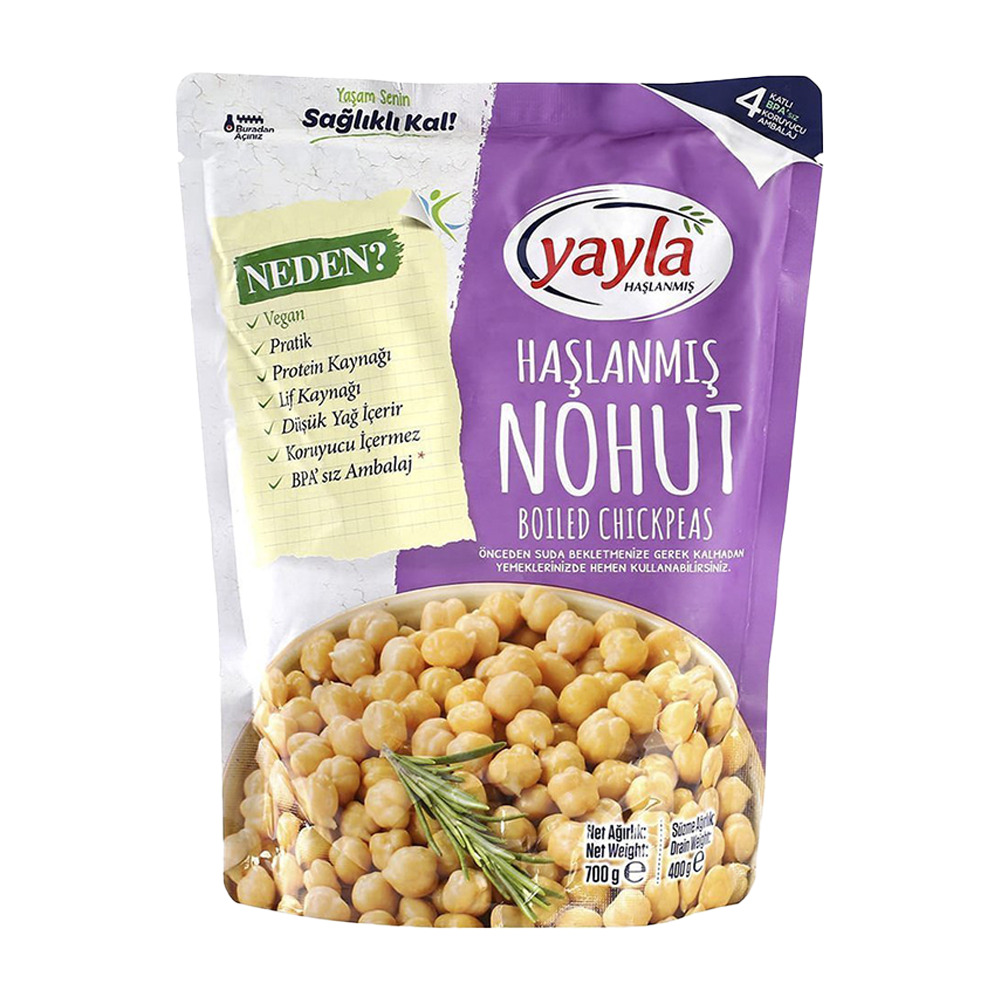 Yayla Haşlanmış Nohut 700Gr