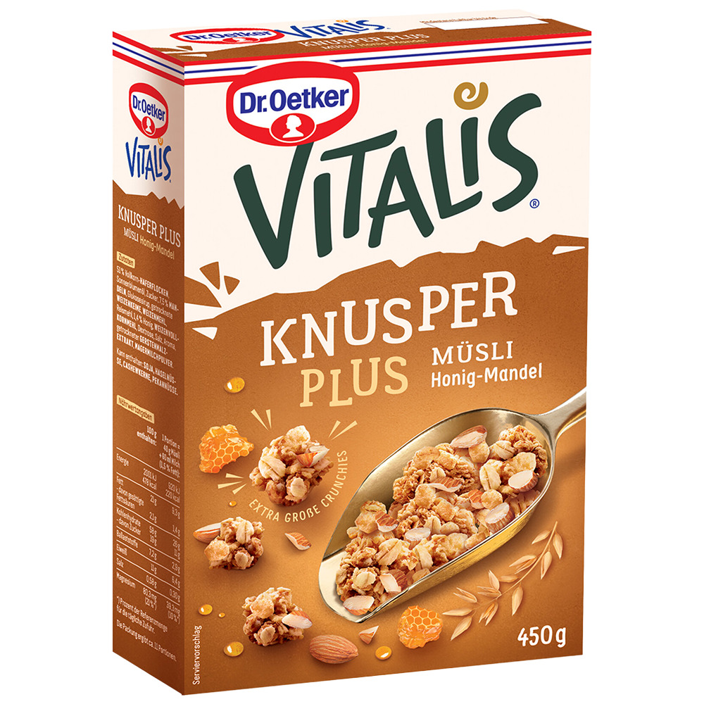 Dr. Oet. Vitalis Knusper Çıtır Bal Bademli Müsli 450 gr