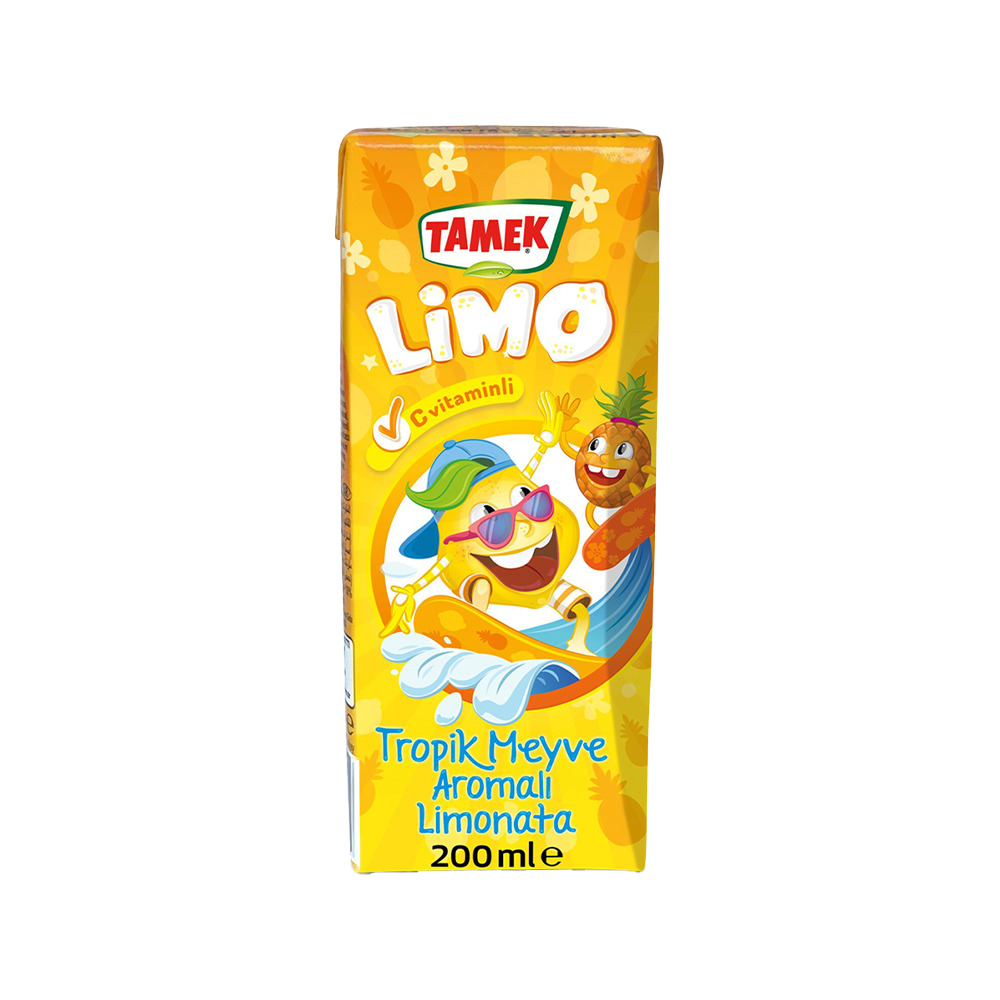Tamek Limo Limonata 200Ml Tropik Meyve  Aromalı