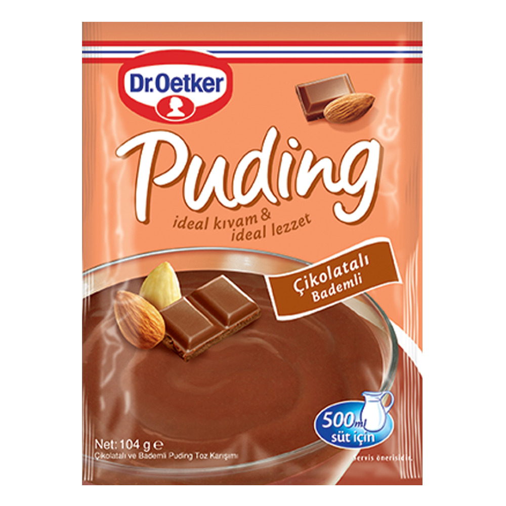 Dr. Oetker Çikolatalı Bademli Puding 104Gr.