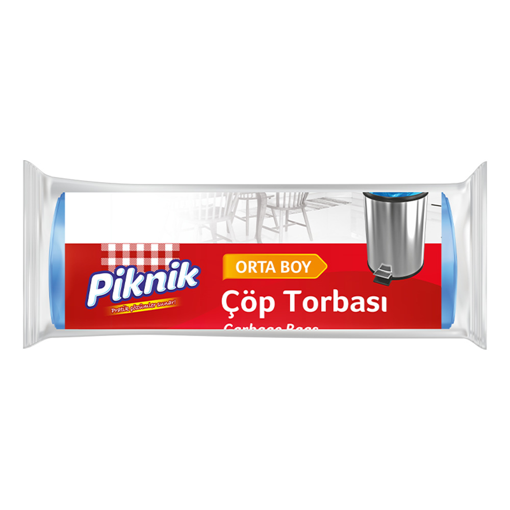 Piknik Orta Boy Çöp Torbası 55*60 Cm 15’li.