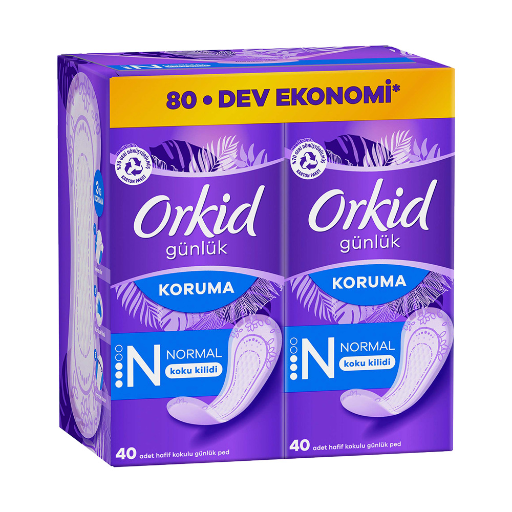 Orkid Günlük Ped Normal Dev Ekonomik Paket 80’li