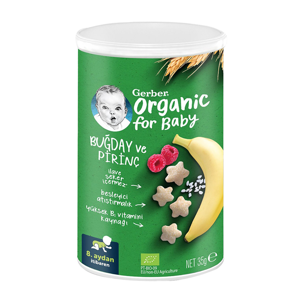 Gerber Organik  Atıştırmalık 35Gr Buğday ve Pirinç
