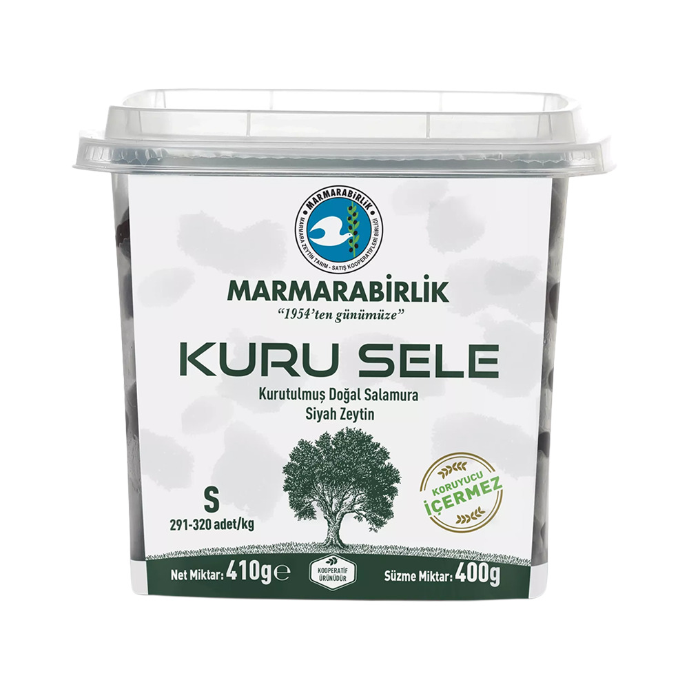Marmarabirlik Kuru Sele Siyah Zeytin S 291-320 400 Gr
