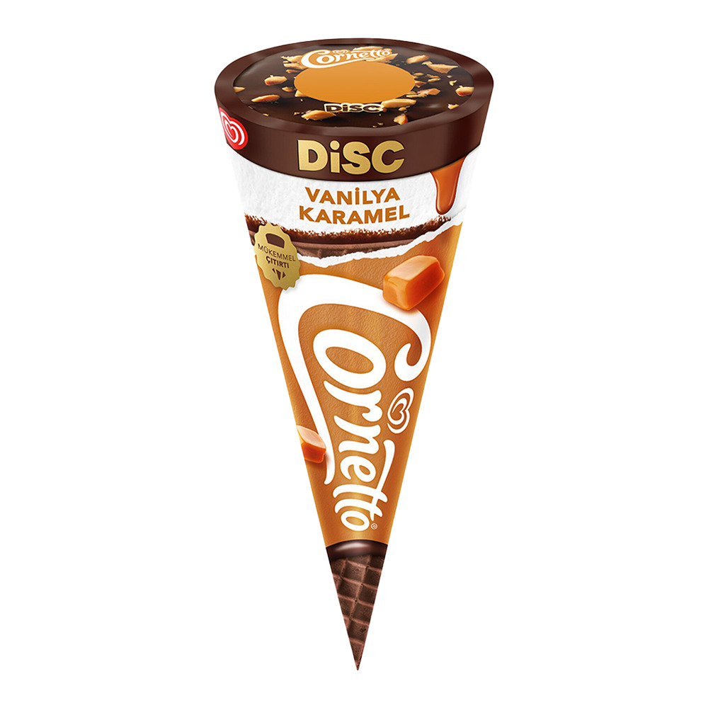 Cornetto Süper Boy Vanilya Karamel Soslu 130Ml