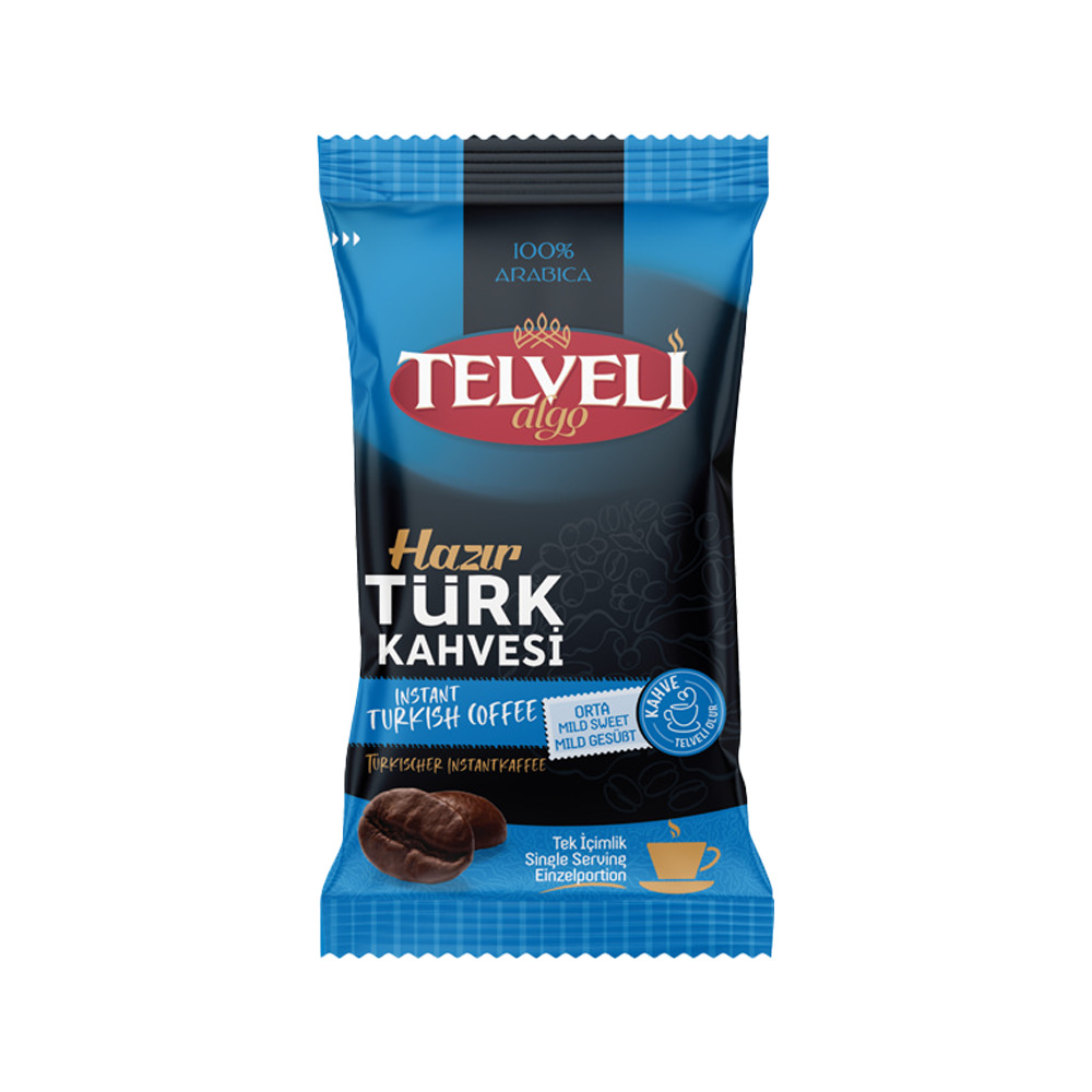 Teymur Telveli Hazır Türk Kahvesi Orta Şekerli 9 Gr
