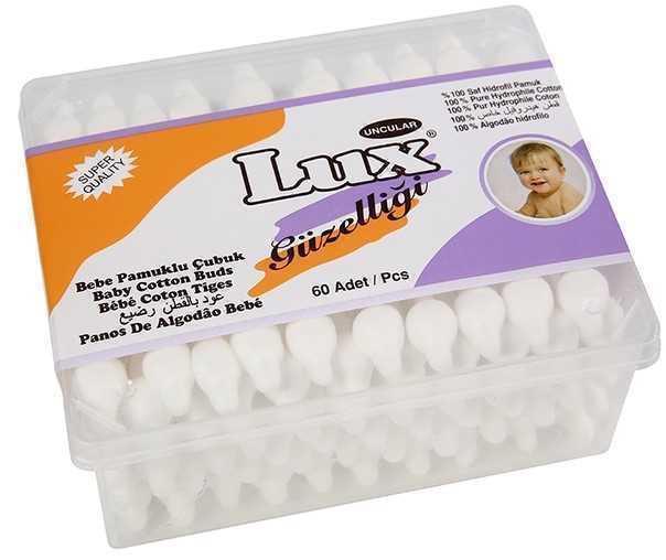 Lüx Bebe Pamuklu Kulak Temizleme Çubuğu 60’lı.