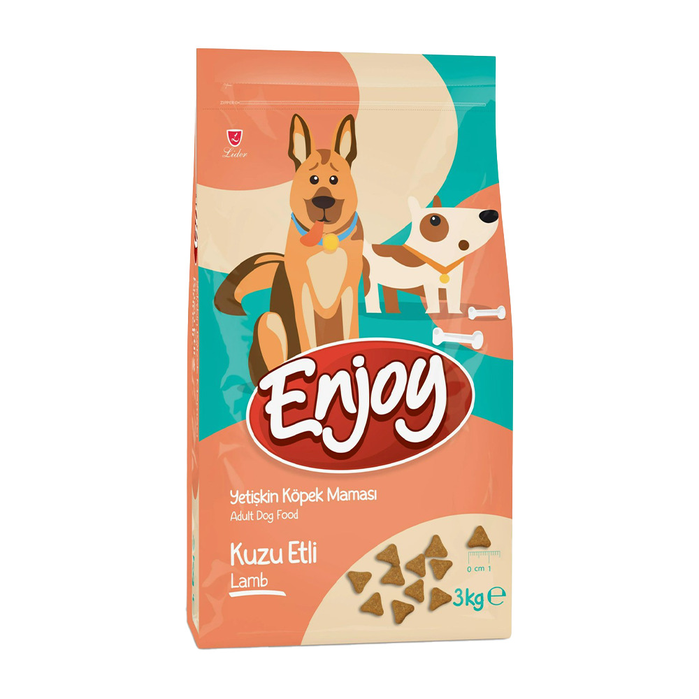 Enjoy Kuru Köpek Maması 3 Kg Kuzu Etli Pirinçli 