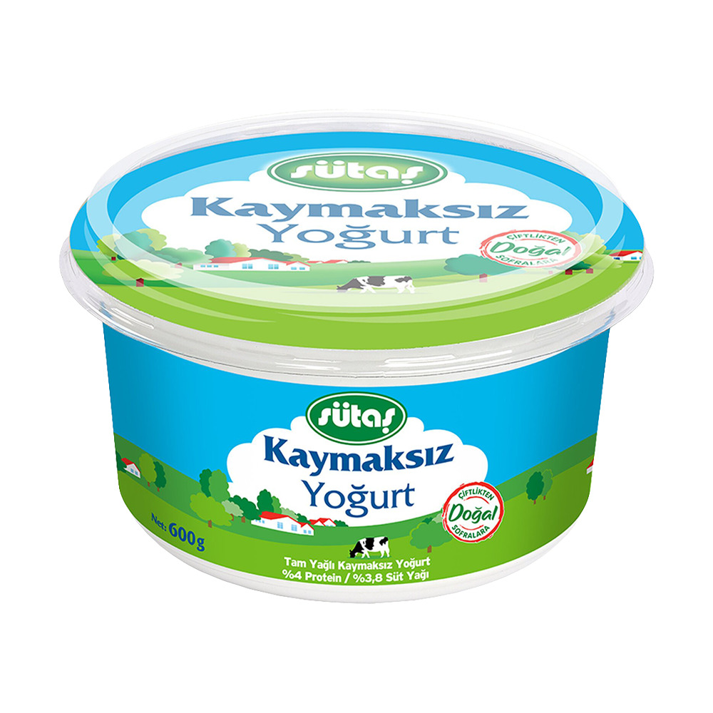 Sütaş Kaymaksız Yoğurt 600Gr