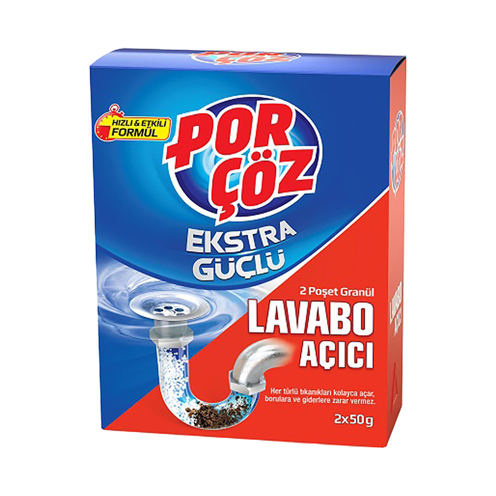 PorÇöz Lavabo Açıcı Granül 2*50 Gr